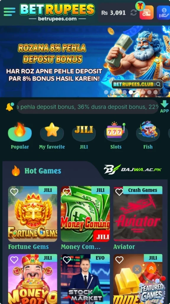 BetRupees login